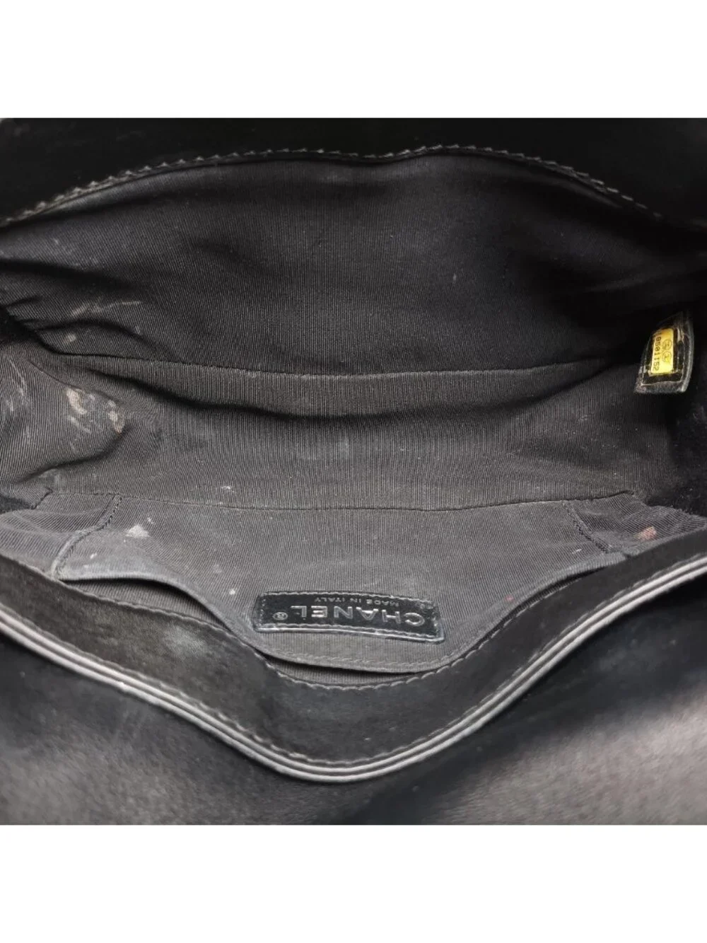 Chanel Boy Black Patent Shoulder Bag